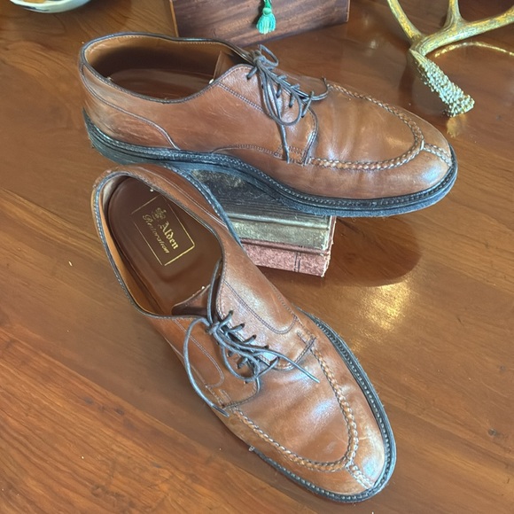 Alden Tan Leather Men\'s Oxfords main image 5